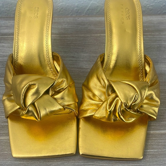 ASOS Gold Bow Mules - Picture 4 of 4